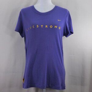 Nike LIVE Strong Short Sleeve Purple T-Shirt L